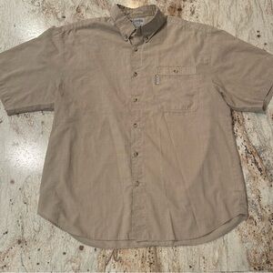 Columbia Men's Casual Tan Button Down Shirt